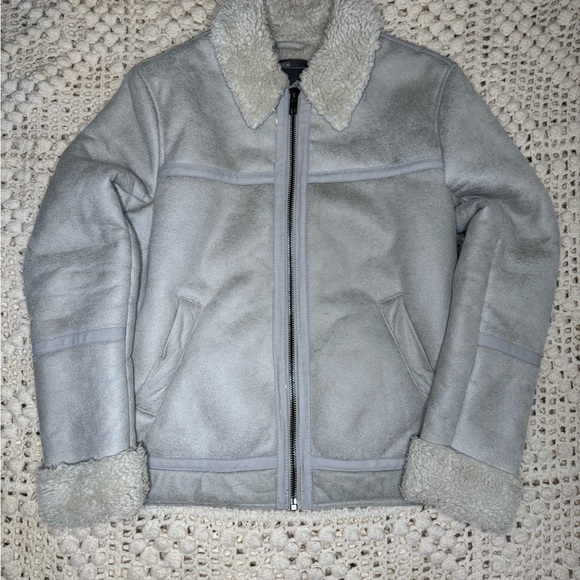 ASOS Women's Cream Shearling Jacket - Picture 2 of 13